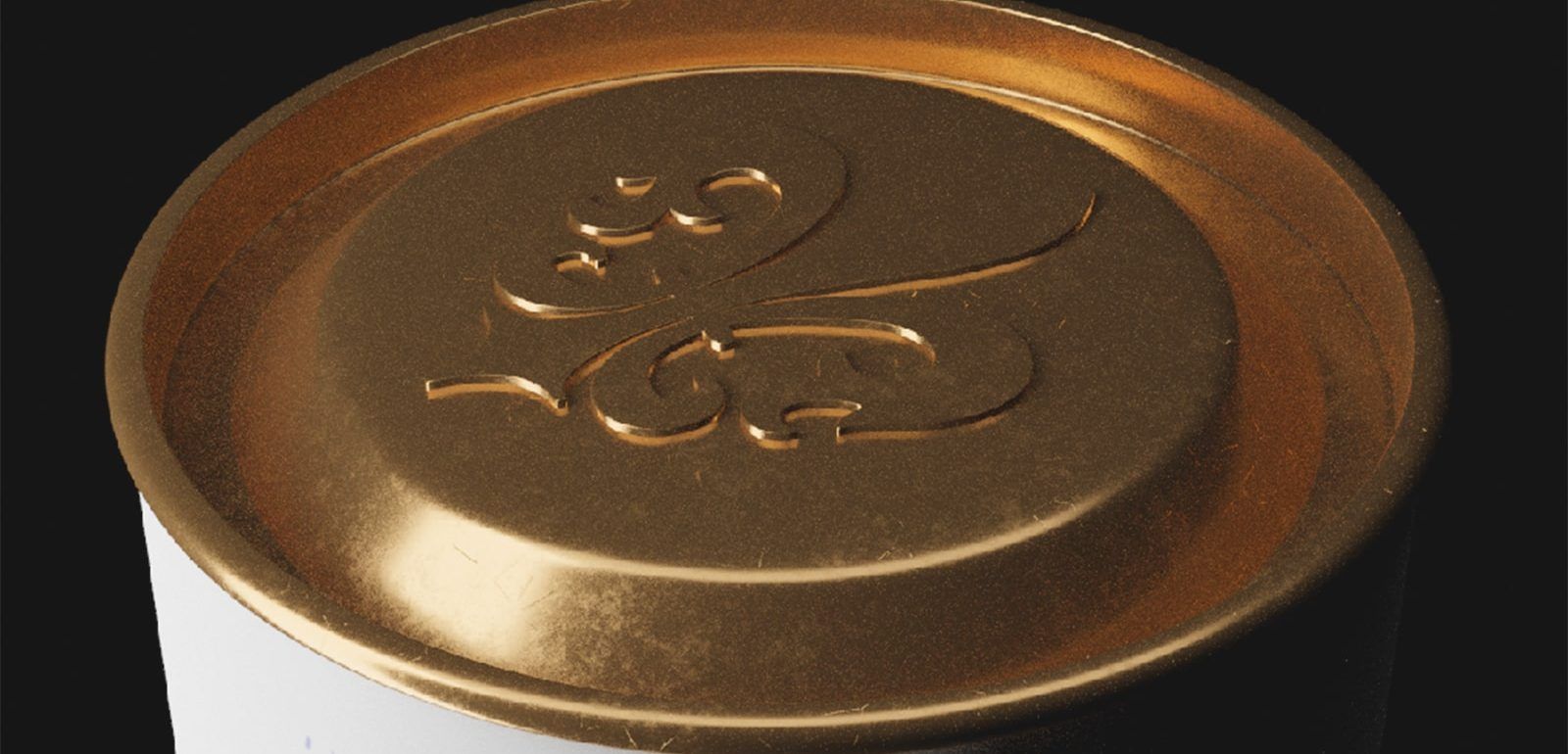 Estampación metal en tapa de packaging premium Vermouth Royal