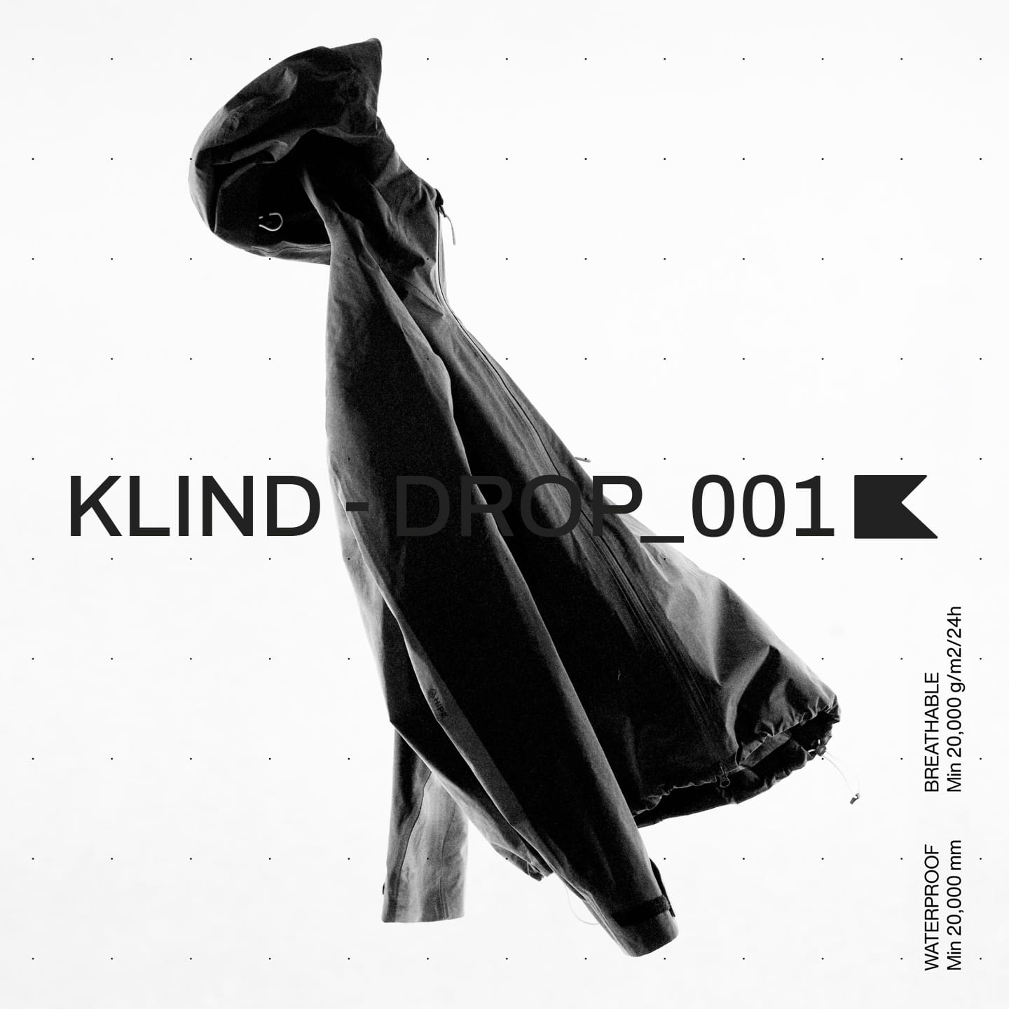 Cortavientos negro marca KLIND